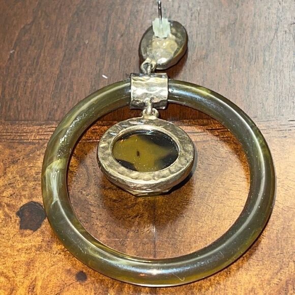 NWT Chico’s hoops tortoise gold tone earrings - Picture 4 of 7